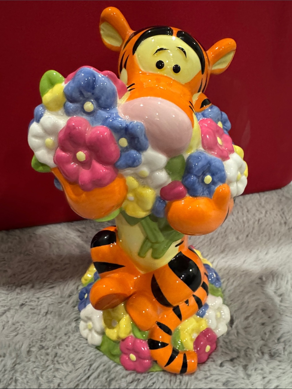 Disney Tigger Ceramic Figurine Piggy Bank in Orange & Black